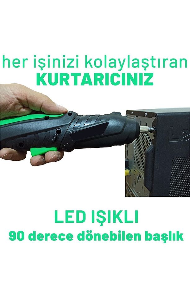 Şarjlı Tornavida Şarjlı Vidalama Seti Vida Matkapı Şarjlı Tornavida Seti Uç Setli 1.5 - 1.9 Ah 2 Yı - 3