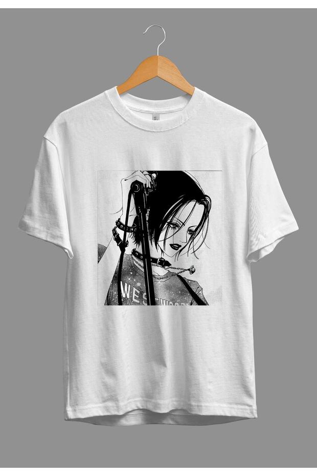 Loose Fit Black Stones (NANA OSAKİ) Special Design Anime T-Shirt