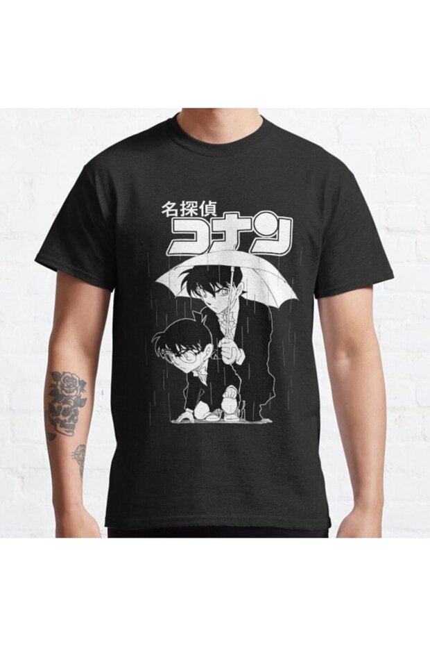 Bol Kalıp Detective Conan Manga Design Printed T-Shirt