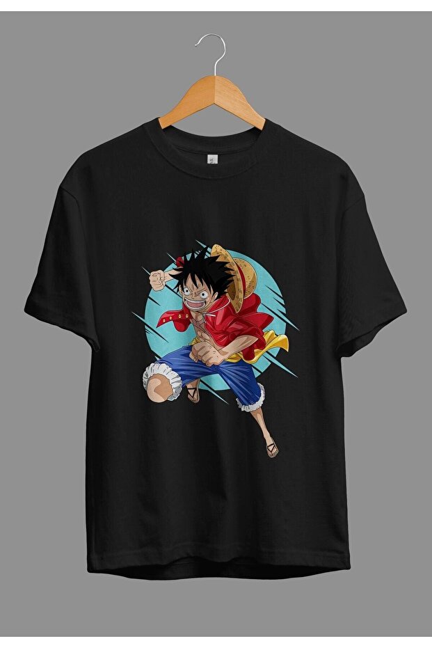 Unisex Loose Fit One Piece Monkey D. Luffy Anime Character Printed Custom Design T-Shirt