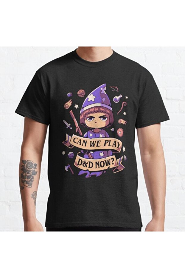 Loose Fit Unisex Can We Play Dnd Now?Will Byers Stranger Things // 80s, Roleplaying Printed T-shirt