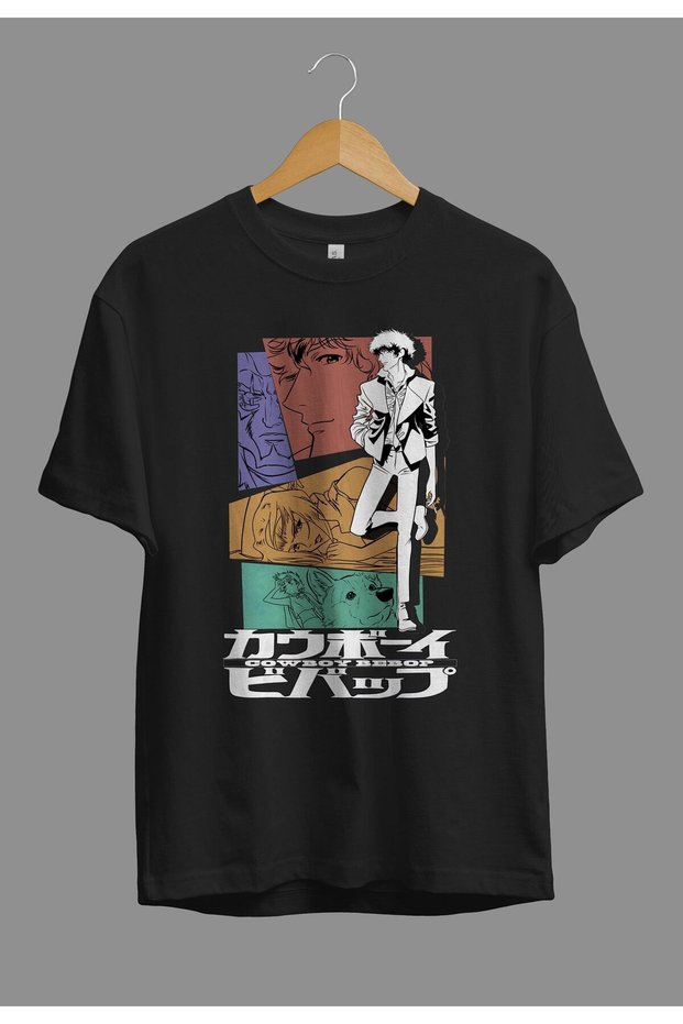 Loose Fit Unisex Cowboy Bebop Characters Anime Printed Design T-Shirt