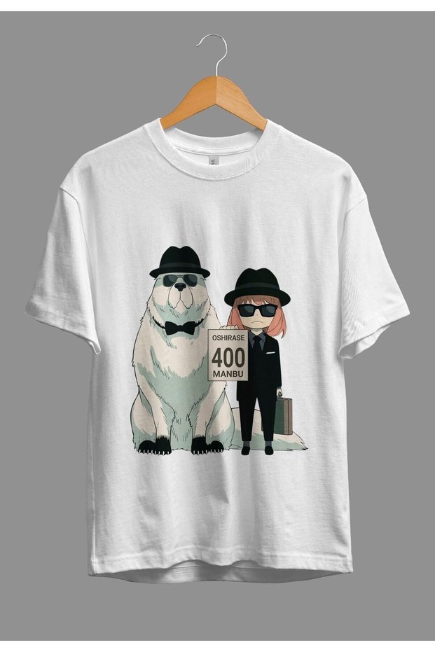 Spy X Family Anya Forger And Dog Minimalist Anime Character Printed Special Design T-Shirt