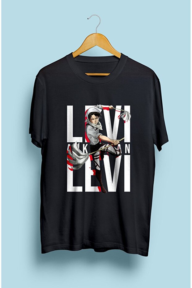 Loose Fit Unisex Attack On Titan Levi Ackerman Anime Character Printed T-Shirt