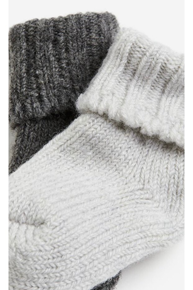 2’li Yünlü Kalın Çorap - 2