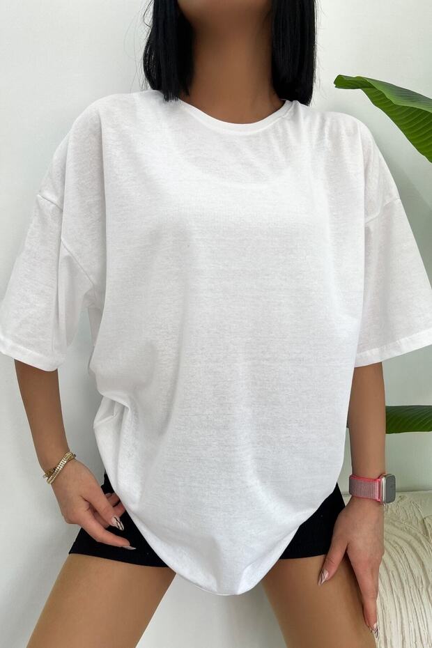 Unisex Cotton Crew Neck Oversize T-shirt