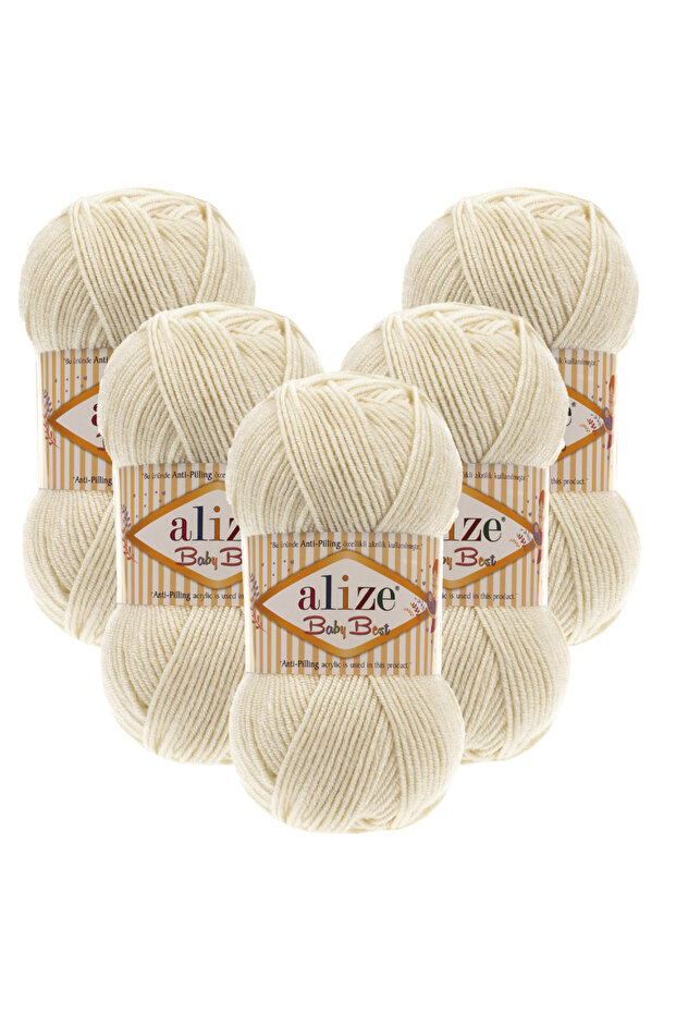 Baby Best 5 Pack 62Light Cream Hand Knitting Yarn