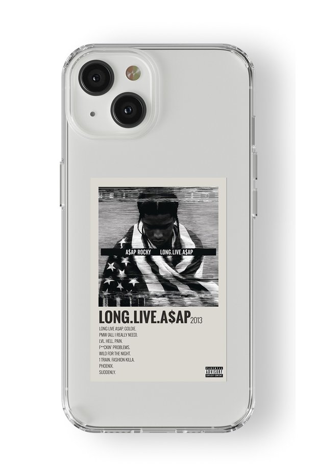 iPhone 13 Compatible Asap Rocky Palaroid Poster Design Printed Transparent Case