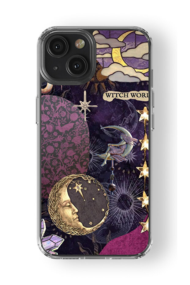 حافظة شفافة مطبوعة بتصميم Witch World متوافقة مع هاتف Iphone 13 - 1