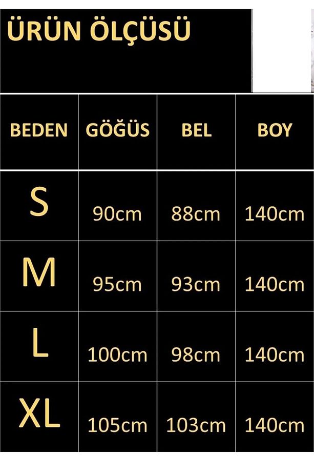 Atlas Kumaş Elbise (Kemer Dahildir)-Sarı - 4