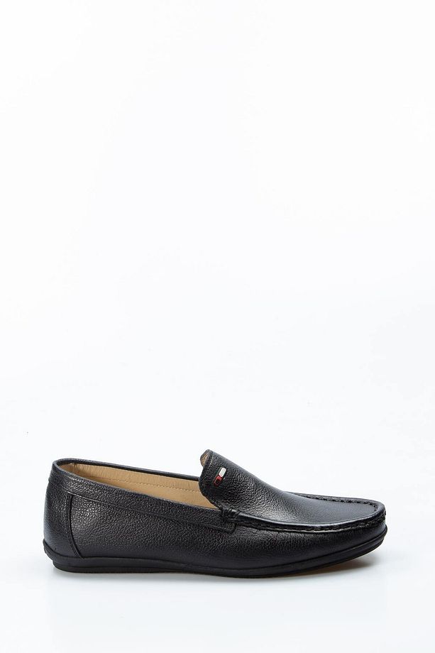 Tugerdi Siyah Hakiki Deri Kauçuk Taban Kaliteli Erkek Loafer Ayakkabı TG0962813407 - 4