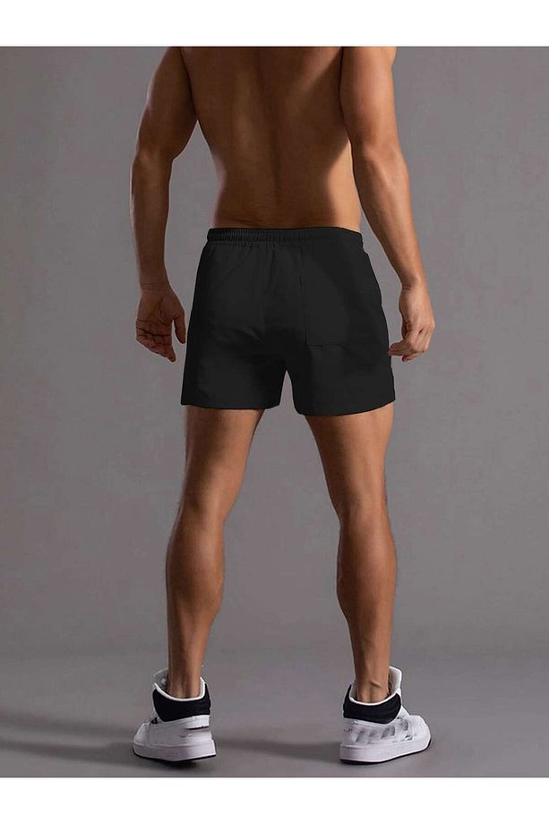 2'li Gri-Siyah Regular Fit Düz Şort - 7