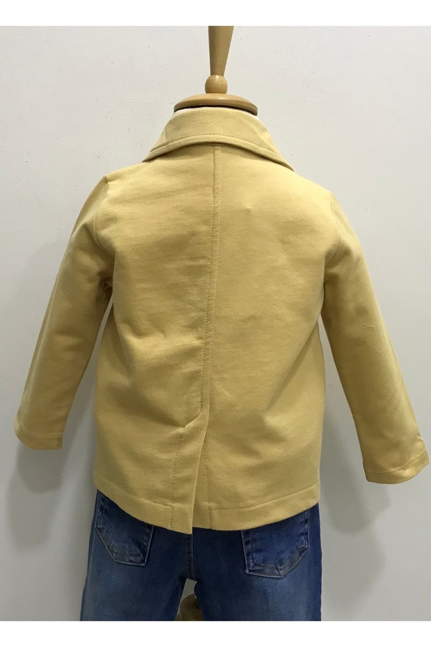 ERKEK BEBEK CAMEL CEPLİ ÖRME CEKET - 2