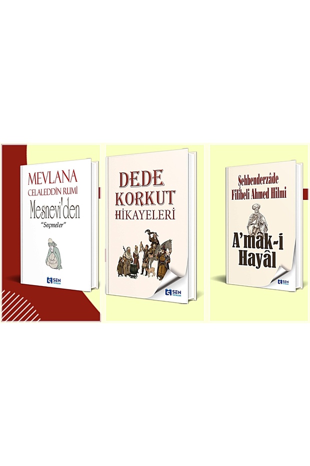 DEDEKORKUT HİKAYELERİ AMAKI HAYAL MESNEVİDEN SEÇME HİKAYALER 3-Book Set