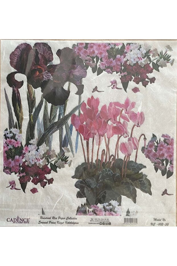 الطرف 002 - ديكوباج نحاسي من سلسلة الزهور 30x30