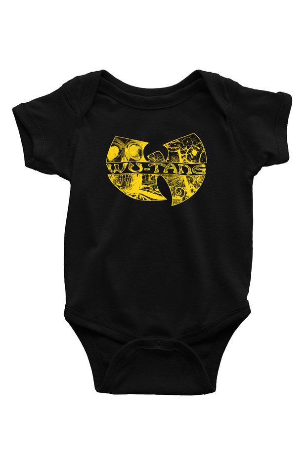 Wu-Tang Clan Black Unisex Baby Body - Zıbın