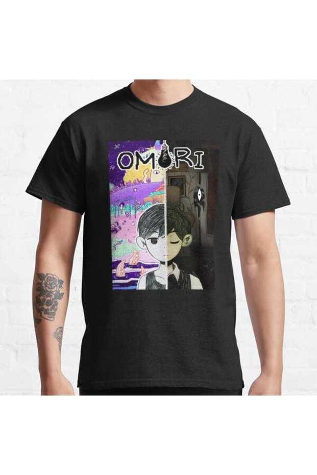 Loose Fit Omori Design Printed T-shirt