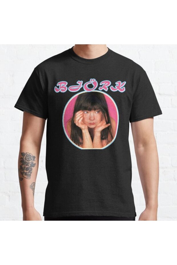 Loose Fit Unisex Bjork Circle Tee Design Printed T-shirt