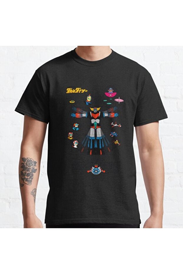 تي شيرت مطبوع بتصميم فضفاض 189b Grendizer Davinci Color