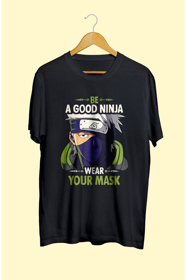 Loose Fit Unisex Naruto Kakashi Hatake Character Design Printed T-Shirt