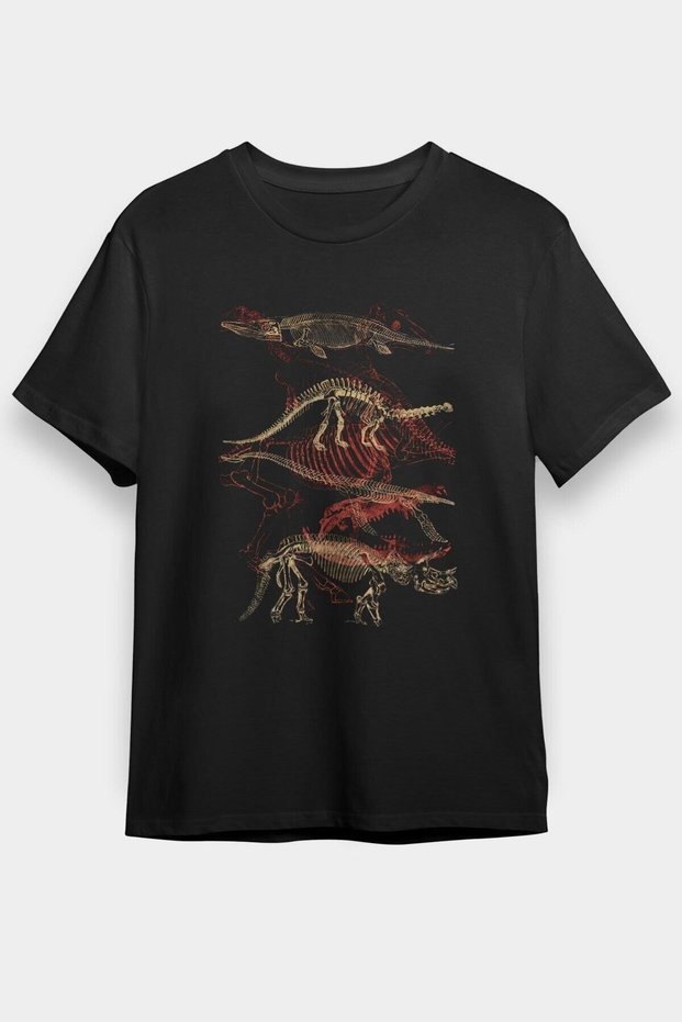 Unisex Loose Fit Dinosaur Black T-Shirt T-shirt - T-Shirt Factory