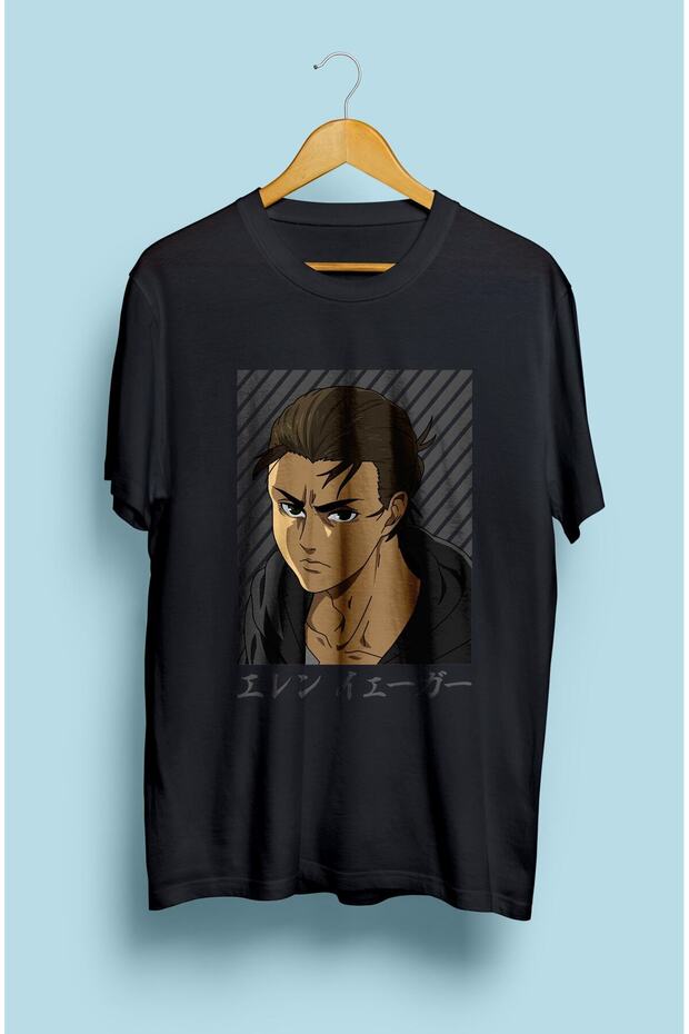 Loose Fit Unisex Attack On Titan Eren Yeager Anime Character Printed T-Shirt