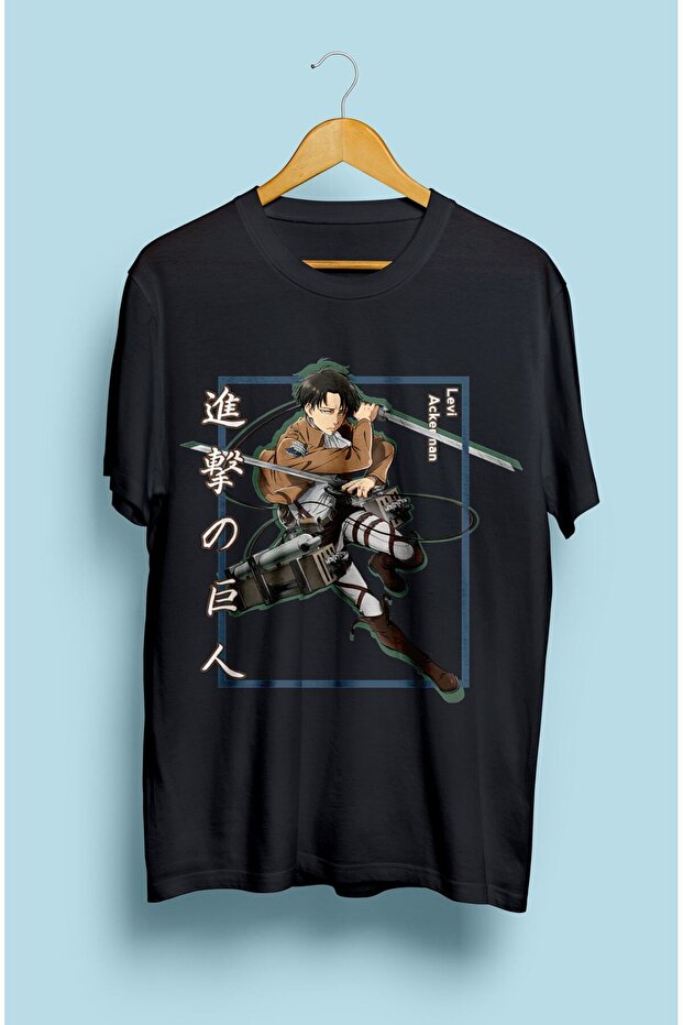 Loose Fit Unisex Attack On Titan Levi Ackerman Anime Character Printed T-Shirt