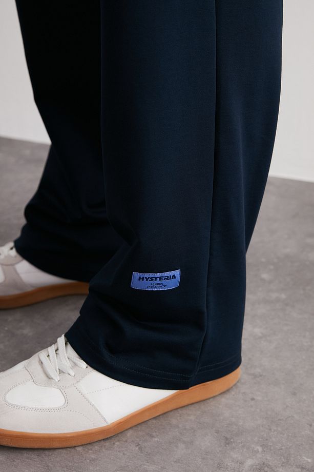 Lacivert Oversize/Rahat Kesim Lastik Belli Paçası Etiketli Eşofman Altı TMNSS24EA00006 - 10