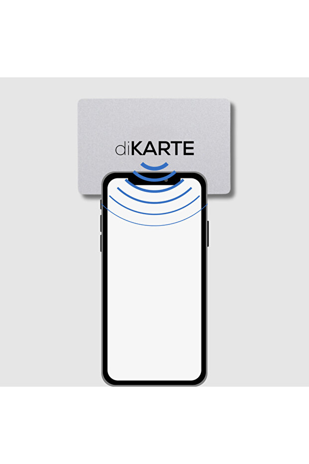 diKARTE CLASSİC Digital Business Card - Silver - Hazır Tasarım 1