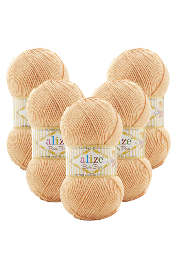 Baby Best 5-Piece 81 Light Apricot Hand Knitting Yarn