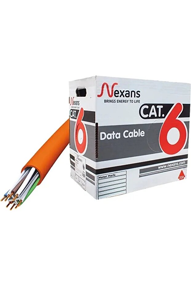 Nexans Turuncu Cat 6 U-Utp Lszh Ethernet 4/23 Awg %100 Bakır Internet Kablosu Konnektörlü 7 Metre - 1