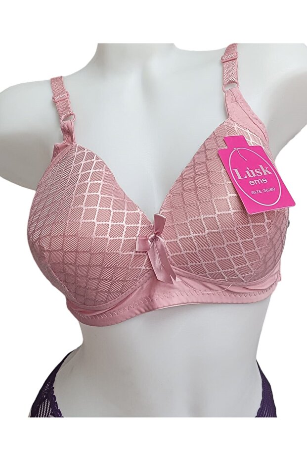 حمالة صدر منقوشة بدون أسلاك داخلية - 1