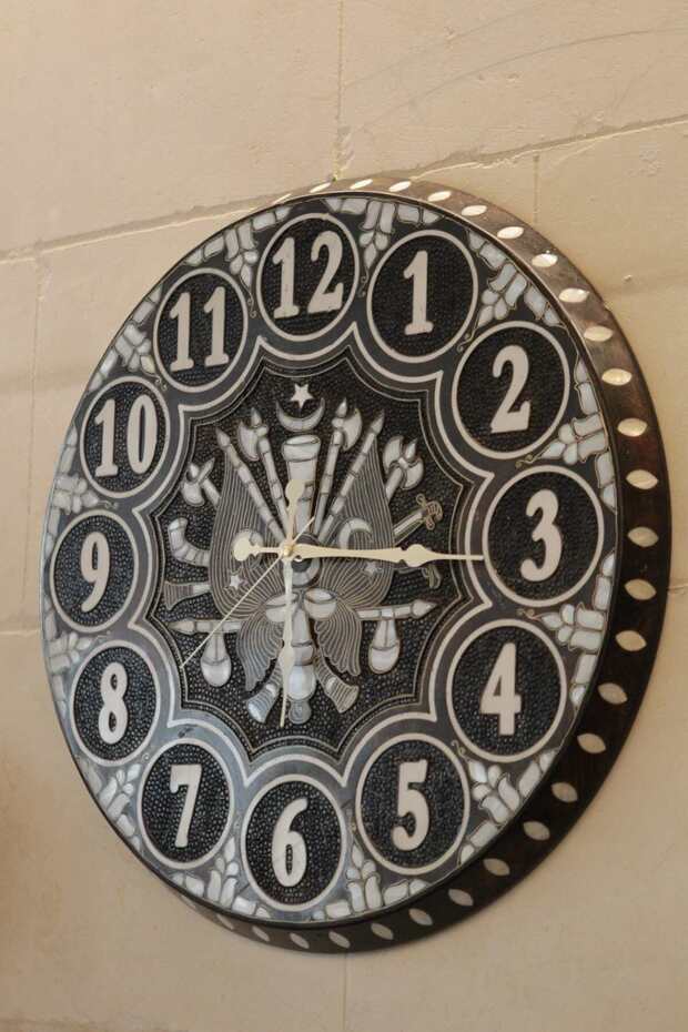 Sedef Işlemeli Duvar Saati 50x50 - 2