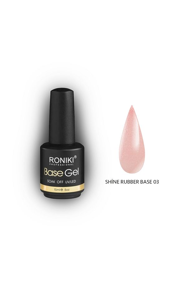 Rubber Color Base Shine / Renkli Simli Base 15ml 03 - 1