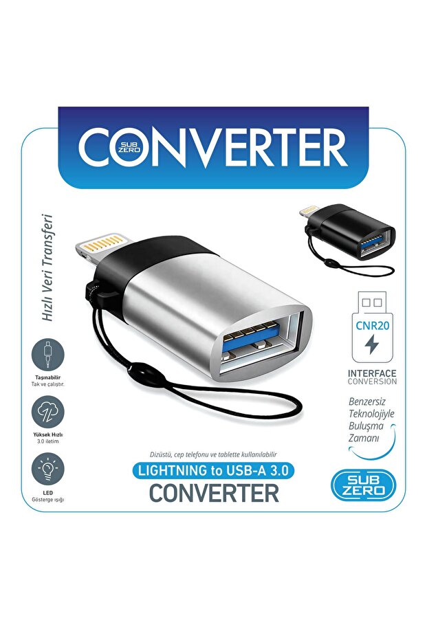 LİGHTİNİNG - USB OTG DÖNÜŞTÜRÜCÜ - 1