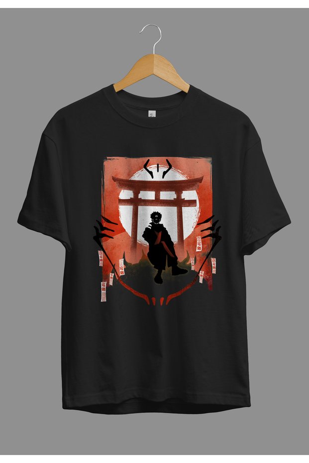 Loose Fit Unisex Jujutsu Kaisen Sukuna Ryomen Anime Character Printed Design T-Shirt