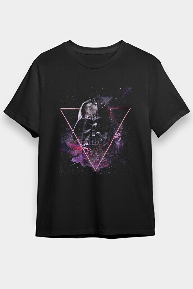 Unisex Loose Fit Star Wars (DART VADER) Printed Black T-Shirt - Tshirt