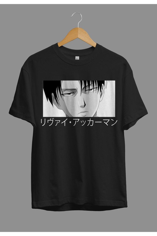 Loose Fit Unisex Attack On Titan Levi Ackerman Anime Design Printed T-Shirt