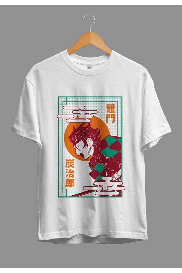 Loose Fit Demon Slayer Tanjiro Kamado Anime Character Printed T-Shirt