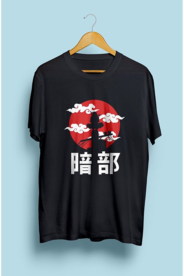 Loose Fit Unisex Uchiha Itachi Naruto Anime Character Design Printed T-Shirt