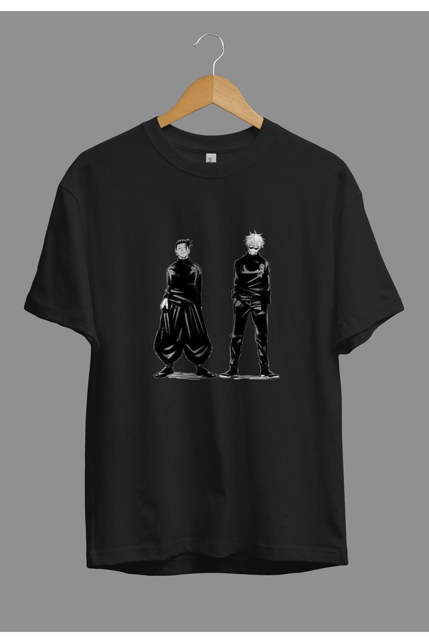 Loose Fit Unisex Jujutsu Kaisen Satoru Gojo And Suguru Geto Anime Character Printed Design T-Shirt