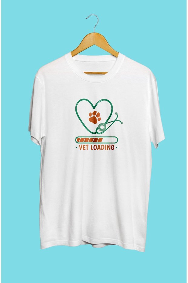 Loose Fit Vet Animal Love Design Printed T-Shirt