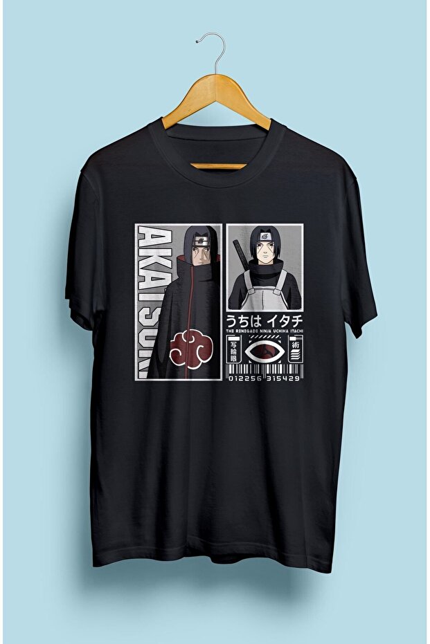 Loose Fit Unisex Uchiha Itachi Naruto Anime Character Design Printed T-Shirt