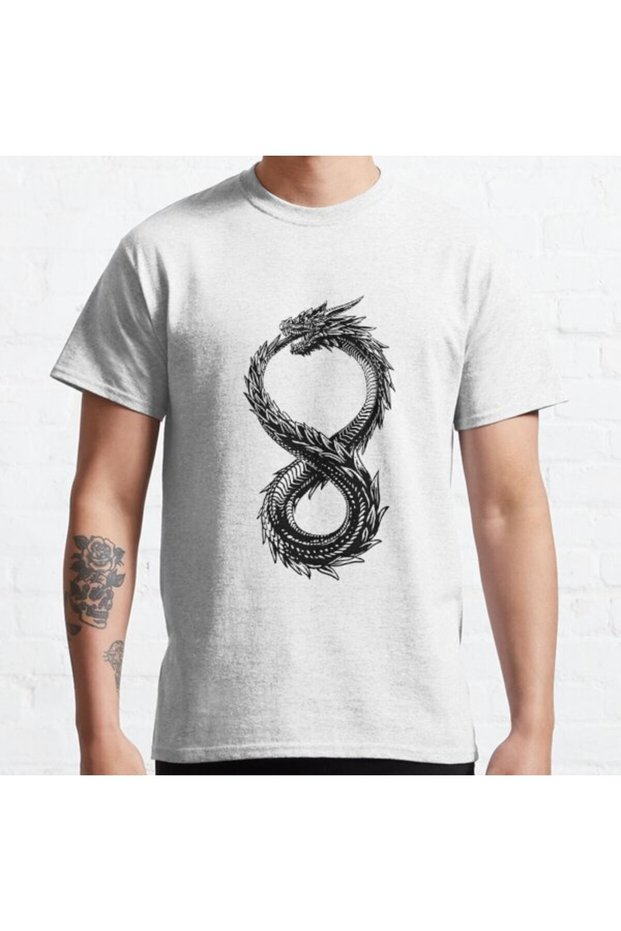 Loose Fit Unisex Altered Carbon Ouroboros Design Printed T-shirt