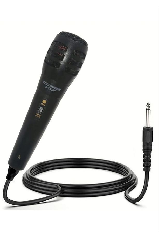 6.5mm 2 Metre Kablolu Dinamiık Fullsound Profosyonel El Mikrofonu cami Okul Youtuber Vokal Mikrofon - 1