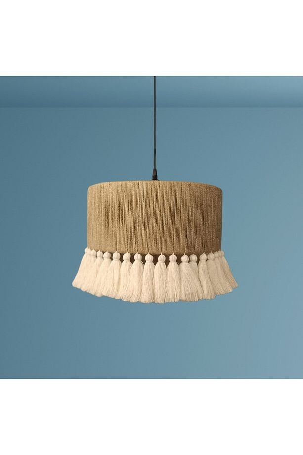 Elegante Luminare Bohem Avize Rustik Avize Hasır Avize Jüt Avize Makrome Avize Püsküllü Avize - 1