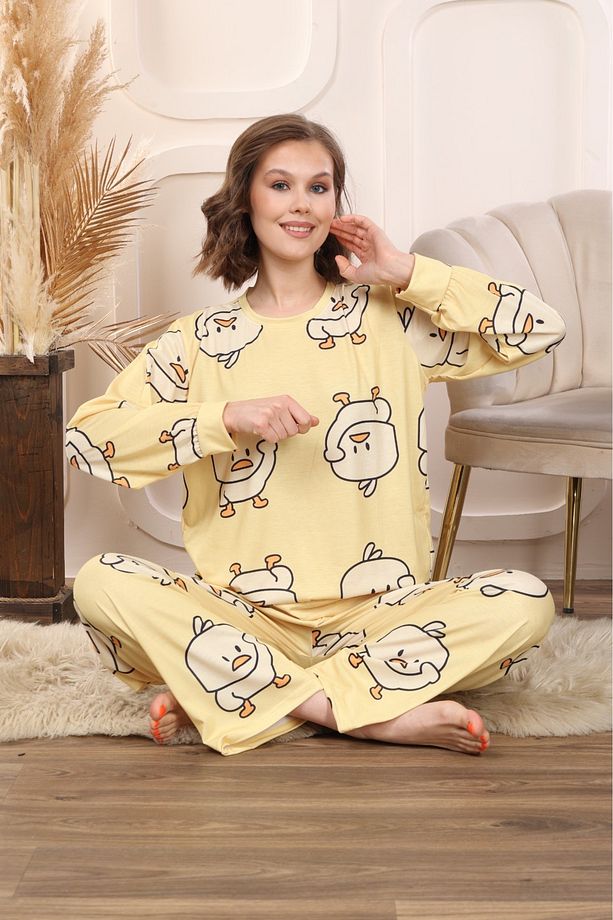 Sarı Civciv New Chick Süpersoft Uzun Kol Pijama Takımı - 6