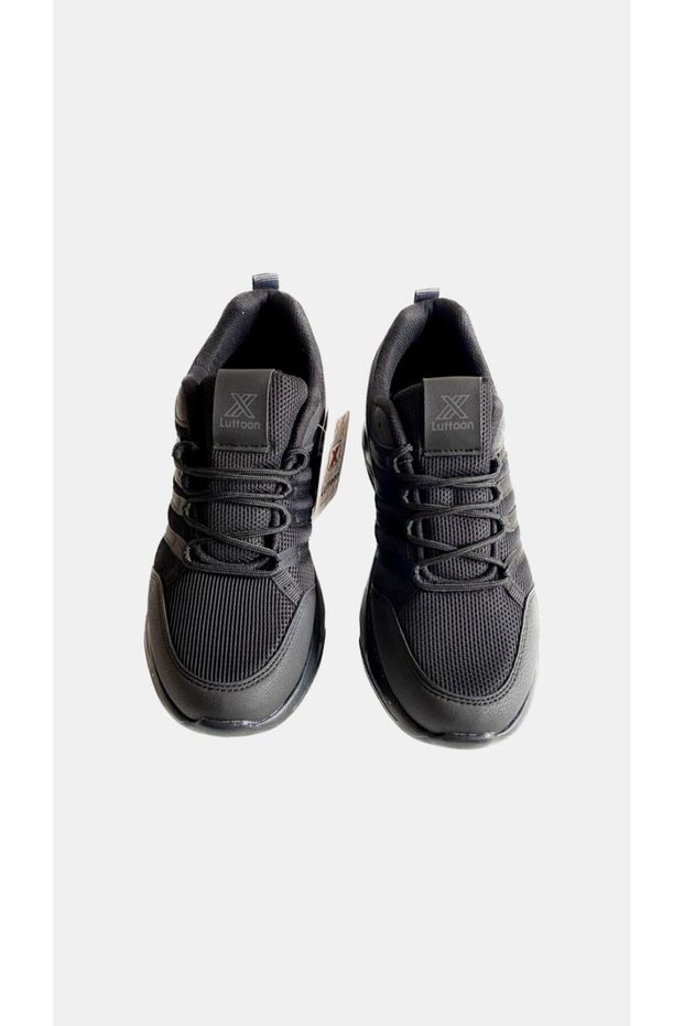 Luttoon 4138 Black-Smoked Unisex Sports Shoes