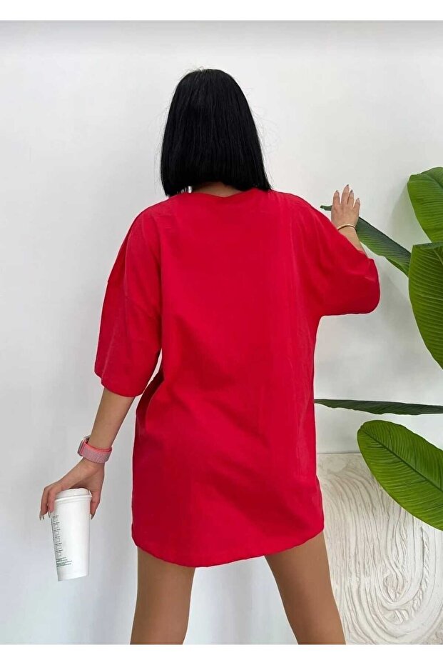 Μπλουζάκι Calipso Oversize Unisex Basic Red - 3