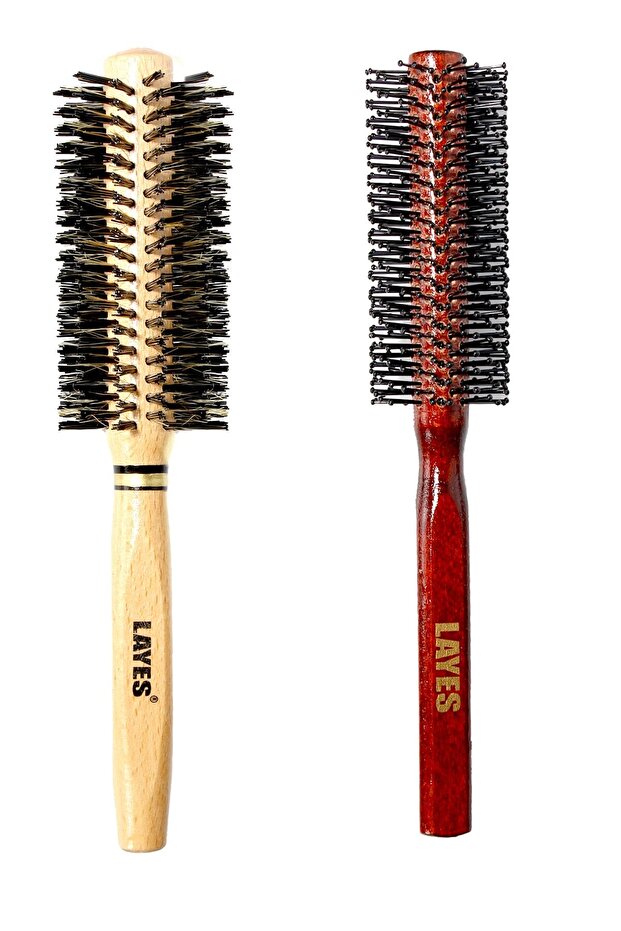 Melted Blow Dry Brush Wooden And Plastic Tip Blow Dry Brush